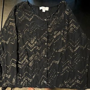 Black and Gold Blouse